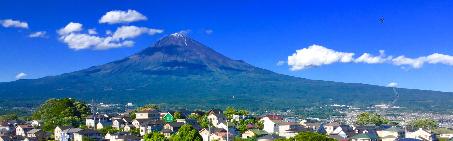 富士山が望める高台にある青木平